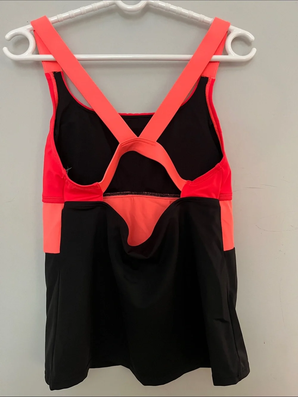 Nike women Colorblock One-Piece in Neon Pink, Coral & Black